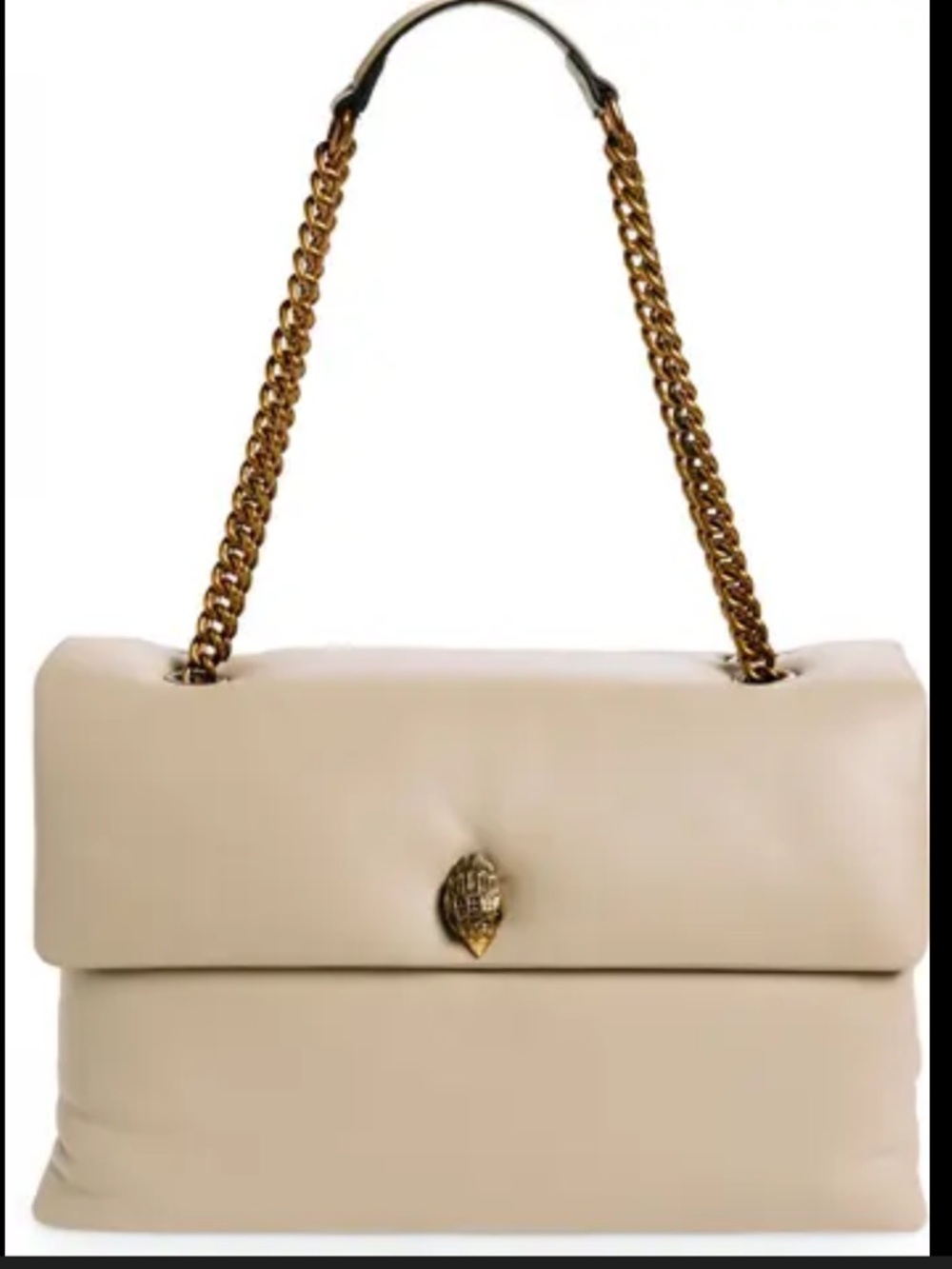 Kurt Geiger XXL Kew Leather Shoulder Bag with Gold Chain - Picture 2 of 9
